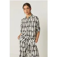 SKFK SKFK Damen vegan Shirt Eukene Schwarz/Weiß – Produktbild 1 von 1