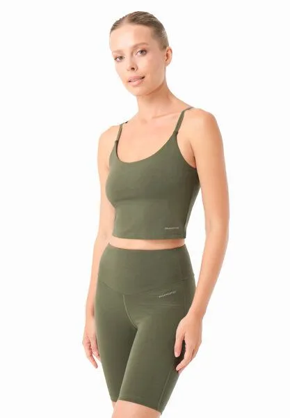 ORGANICATION ORGANICATION TARRA | Crop-Top aus Bio-Baumwolle, Olive, – Produktbild 3 von 4