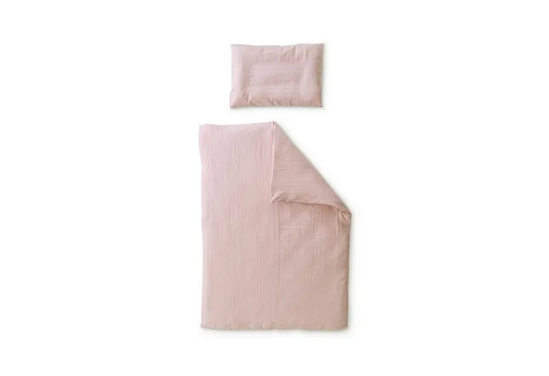 Ehrenkind Kinderbettwäsche Kinder Bettwäsche, 100% Bio-Baumwolle, Standard 100 by Oeko-TEX, Kinderbettwäsche 100x135 cm Musselin, Rosa, – Produktbild 1 von 5