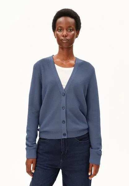 ARMEDANGELS ARMEDANGELS MENAAL LINKS LINKS Damen Strickjacke aus Bio-Baumwolle, Dusty moon, – Produktbild 1 von 4