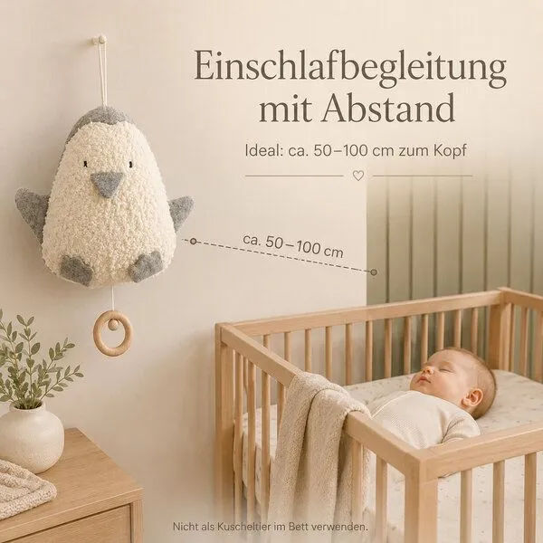Efie Efie Spieluhr Pinguin grau, kbA – Produktbild 6 von 7