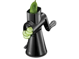 Manuelle Trommelreibe zum Zerkleinern von Gemüse und Obst, schwarz – Produktbild 1 von 1