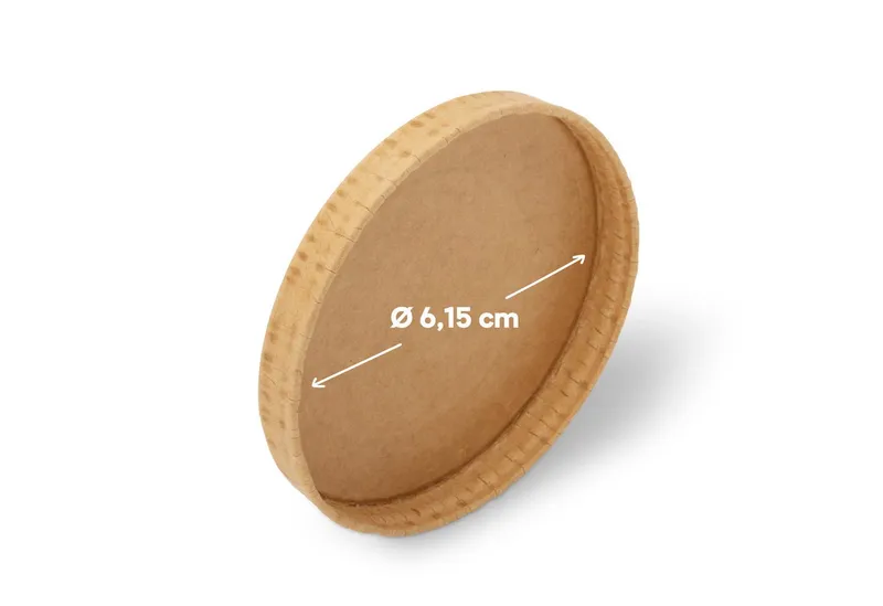 wisefood Einweggeschirr-Set 50-tlg., Bio-Pappdeckel für 40 ml Dipschale, (50-tlg), Papier, Braun, – Produktbild 3 von 5