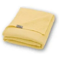 Hutch&Putch Hutch&Putch Musselin Sommerdecke für warme Nächte - Abmaße 135x220 cm - aus 100% Bio-Baumwolle - Handmade in Germany, Soft yellow, – Produktbild 1 von 1