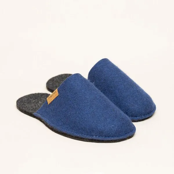 Magicfelt Magicfelt Filz-Pantoffel Magic Travel aus 100% recycelter Schurwolle für Damen & Herren, Blau, – Produktbild 2 von 5