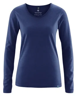 HempAge Hempage Damen vegan Langarm T-Shirt Night Navy – Produktbild 1 von 1