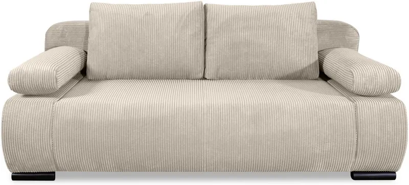 COLLECTION AB Schlafsofa Moritz B: 200 cm, Liegefl. 142x200 cm, Gästebettfunktion, frei stellbar, Wohnkomfort, Beige, – Produktbild 3 von 5