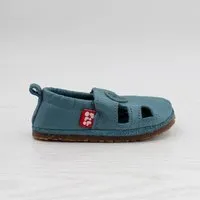 Pololo Pololo Barfußschuh "Sommer" aus pflanzlich gegerbtem Leder mit Gummisohle, Größen 20-34, Blau, – Produktbild 1 von 1