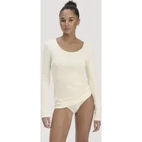 hessnatur hessnatur Langarmshirt Rundhals Fitted PURE NATURE aus reiner Bio-Baumwolle, Natur, – Produktbild 2 von 6