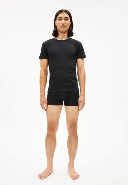 ARMEDANGELS ARMEDANGELS HELMAAR RIB Herren Ripp-T-Shirt aus Bio-Baumwoll Mix, Black, – Produktbild 4 von 4