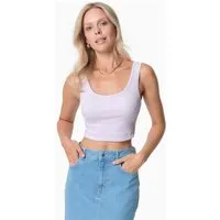 ORGANICATION ORGANICATION IRISS | Ripp-Crop-Top aus TENCEL Modal und Bio-Baumwolle, Soft lilac, – Produktbild 1 von 1