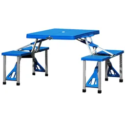 Casaria® Campingtisch Blau Alu für 4 Personen klappbar – Produktbild 1 von 1