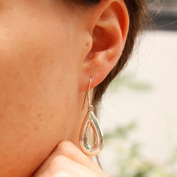 pakilia pakilia Silber Ohrringe strahlender Tropfen Fair-Trade und handmade – Produktbild 2 von 2