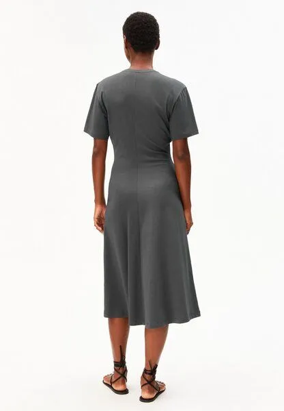 ARMEDANGELS ARMEDANGELS SHORT SLEEVE Damen Kleid aus Bio-Baumwoll Mix, Space steel, – Produktbild 2 von 4