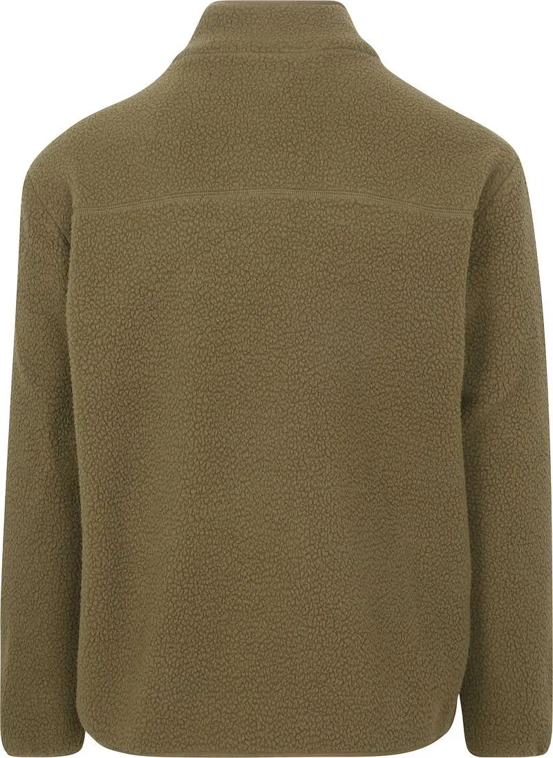 KnowledgeCotton Apparel Knowledge Cotton Apparel Strickjacke Fleece Oliv - Größe XL, Grün, – Produktbild 5 von 5