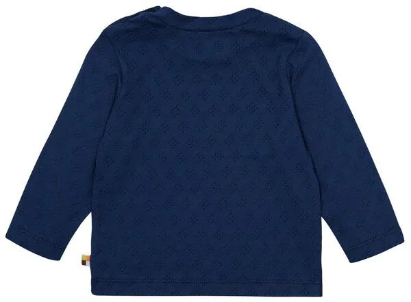 loud + proud loud + proud Babys & Kinder Shirt Langarm Jacquard Strick, GOTS-zertifiziert, Ultramarine(blau), – Produktbild 1 von 1
