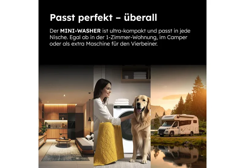 Haier Haier HW50-BP12307U1 Mini Washer, Weiß, – Produktbild 6 von 8