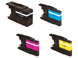 Memo memo 4er-Set Tintenpatronen ersetzt Brother LC-1280BK/C/M/Y schwarz, cyan, magenta, gelb – Produktbild 1 von 1