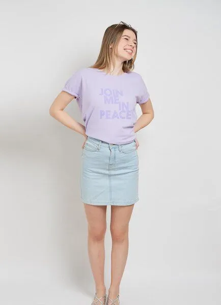 SPARKLES OF LIGHT SPARKLES OF LIGHT Boxy Shirt | JOIN ME IN PEACE, Lila, – Produktbild 1 von 2