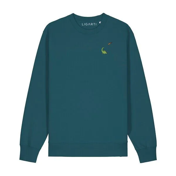 LIGARTI Bestickter Pullover – Charlie der Dino – LIGARTI Tiermanufaktur, Schwarz, – Produktbild 3 von 3