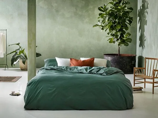 Yumeko Yumeko Kissenbezug aus Perkal 300TC, Forest green, – Produktbild 3 von 4