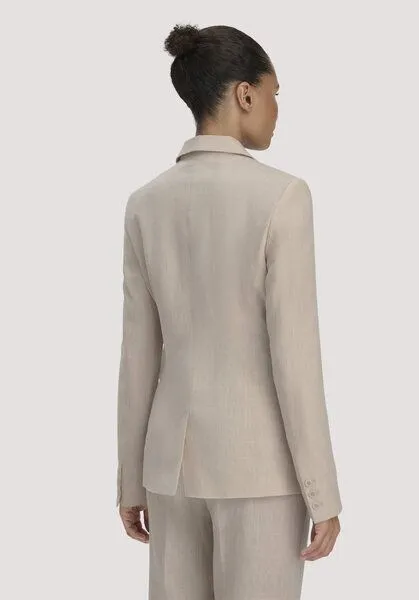 hessnatur hessnatur Blazer Regular aus reinem Leinen, Düne, – Produktbild 3 von 5