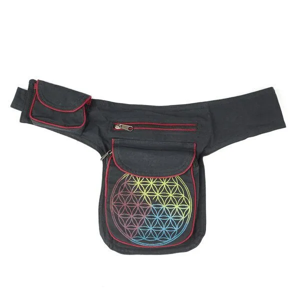 short'n'pietz short'n'pietz handgenähte Gürteltasche mit verstellbarem Gürtel, Schwarz, – Produktbild 1 von 8