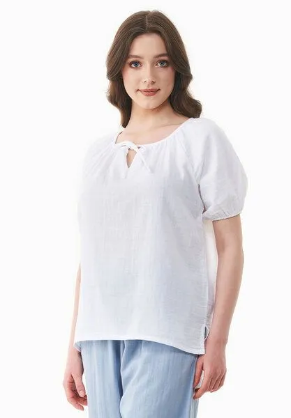 ORGANICATION ORGANICATION Musselin Bluse aus Bio-Baumwolle, Weiss(white), – Produktbild 4 von 4
