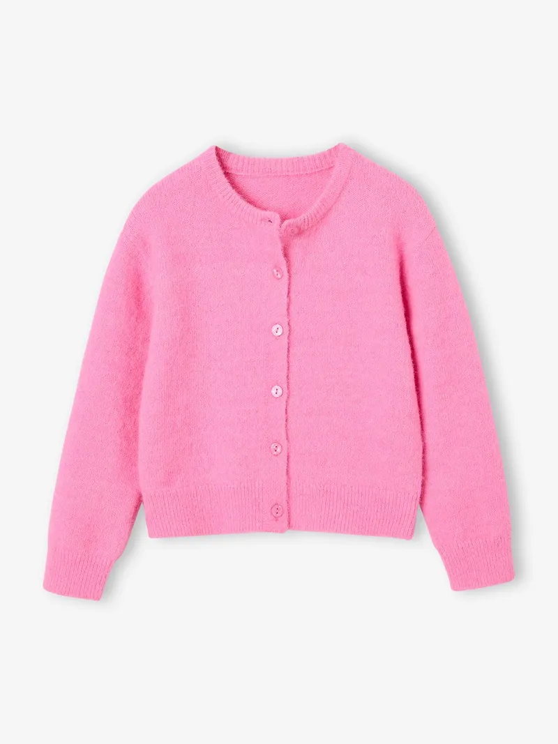Vertbaudet Flauschige Strickjacke Mädchen, Rosa, – Produktbild 3 von 4