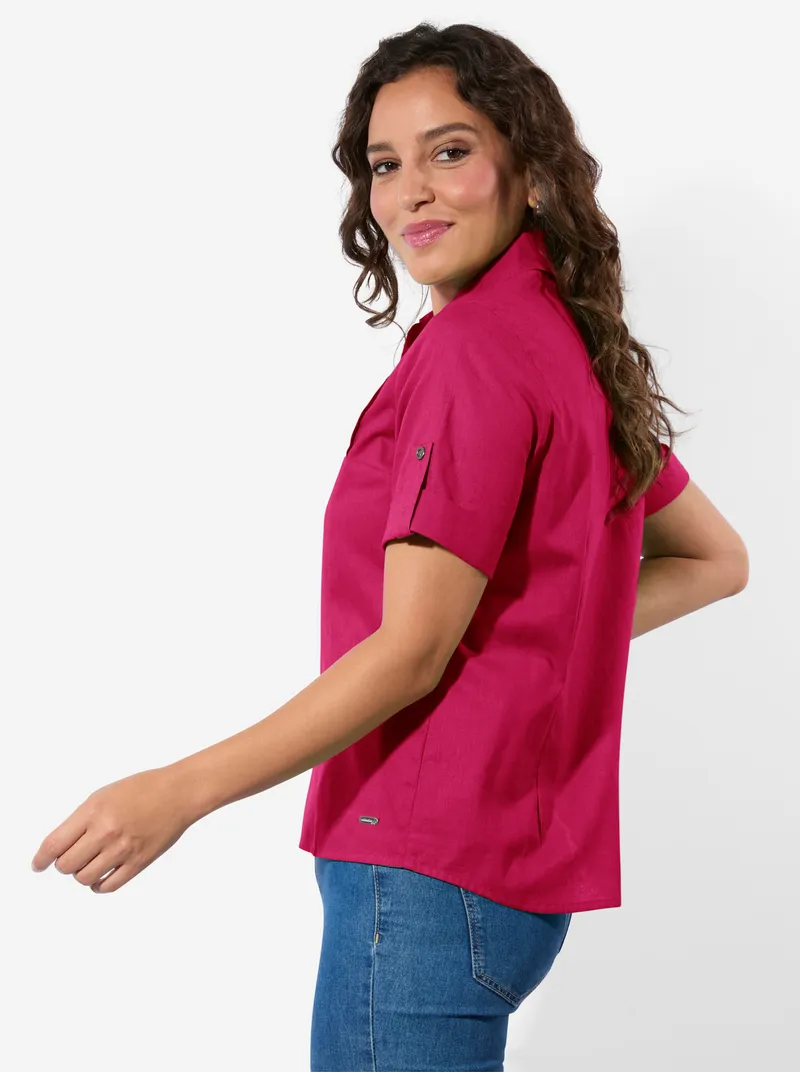 Witt Kurzarm-Bluse, Pink, – Produktbild 2 von 2