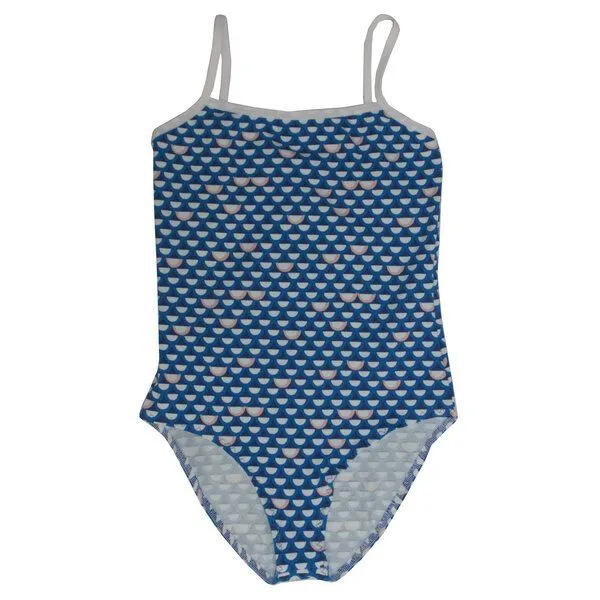 Frija Omina Frija Omina Bio Badeanzug "Madri Petite" Baumwolle, Half dots (blau), – Produktbild 1 von 2