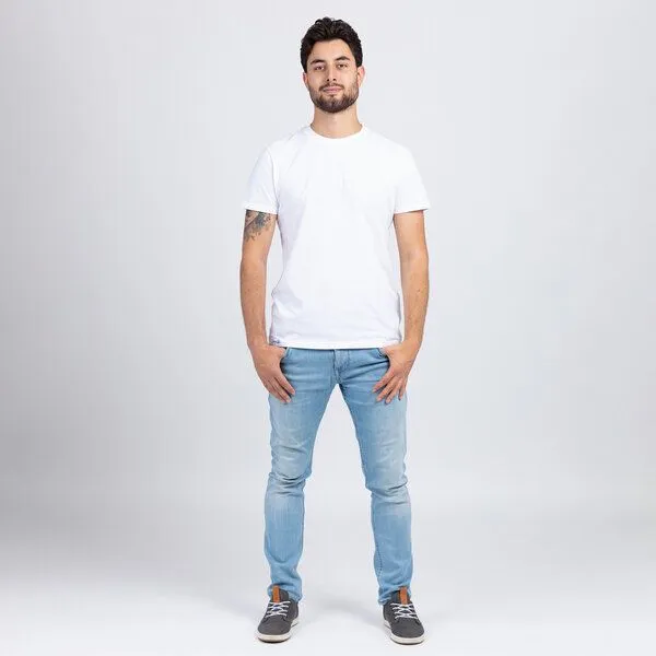 Lexi&Bö Lexi&Bö Herren Basic T-Shirt, Weiss, – Produktbild 1 von 3