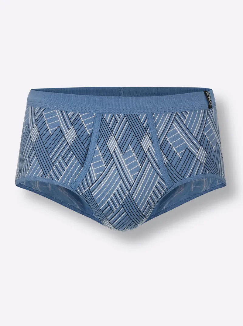 KINGsCLUB Slip mittelblau-bedruckt, Mittelblau-bedruckt, – Produktbild 1 von 2