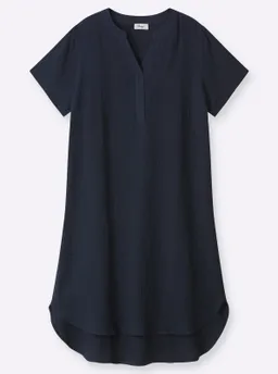 sheego Baumwollkleid tiefblau – Produktbild 1 von 1