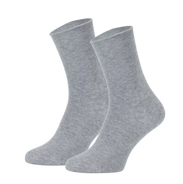Opi and Max Opi and Max Socken Fuer Herren Damen 3 oder 12 Paar Diabetikersocken ohne Gummi – Rollrand Socken aus 98% Bio-Baumwolle, GOTS-zertifiziert – Bequeme, atmungsaktive Baumwollsocken für Damen & Herren, Grau melange, – Produktbild 2 von 2