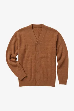 KnowledgeCotton Apparel KnowledgeCotton Apparel Herren vegan Strickjacke Herren Aus Soufflé Garn In Lion Brown – Produktbild 1 von 1