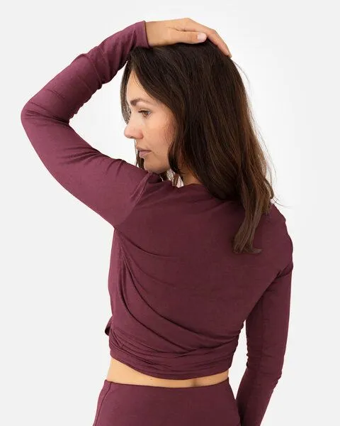 Lotuscrafts Lotuscrafts Amina Wrap Top, Dark cranberry, – Produktbild 2 von 4
