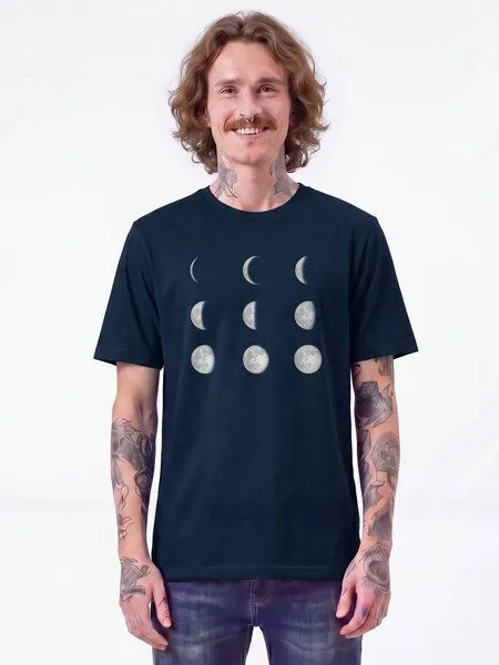 watapparel watapparel T-Shirt Unisex Moonphases, French navy, – Produktbild 2 von 2