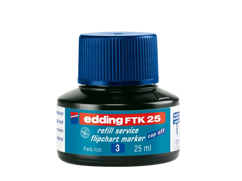 Edding Edding Nachfülltinte "FTK 25" für Flipchartmarker, 25 ml, Blau, – Produktbild 2 von 3