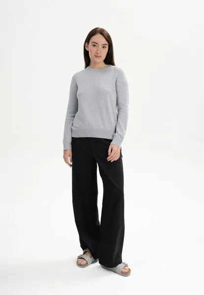 MELA MELA Feinstrick Pullover Dhana, Grey melange, – Produktbild 3 von 4