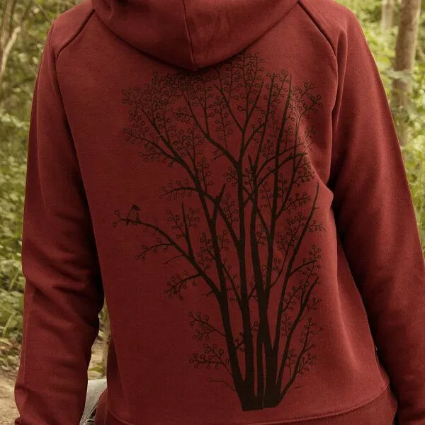 Cmig Cmig Damen Hoodie Erle mit Elster, Burgundy, – Produktbild 4 von 4