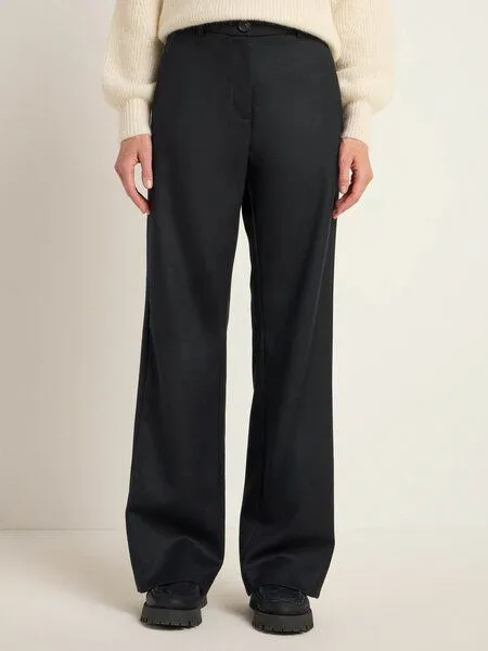 LANIUS LANIUS Marlenehose aus reiner Bio-Schurwolle, Black, – Produktbild 1 von 4