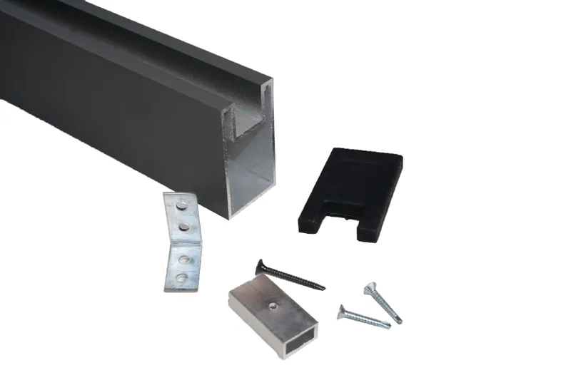 woodstore24 Universal Wandanschluss U-Profil Aluminium für WPC Zäune, anthrazit, geeignet für Füllelemente bis 20 mm, 68 mm x 40 mm, Länge: 1,20 m – Produktbild 1 von 1
