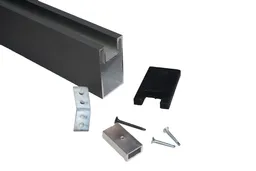 woodstore24 Universal Wandanschluss U-Profil Aluminium für WPC Zäune, anthrazit, geeignet für Füllelemente bis 20 mm, 68 mm x 40 mm, Länge: 1,20 m – Produktbild 1 von 1