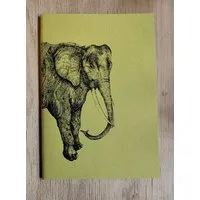 NanMa NanMa Handgebundenes Notizbuch „Elefant“ – In Österreich bedrucktes Skizzenbuch für Zeichnen und Journaling, Gelb, – Produktbild 1 von 1