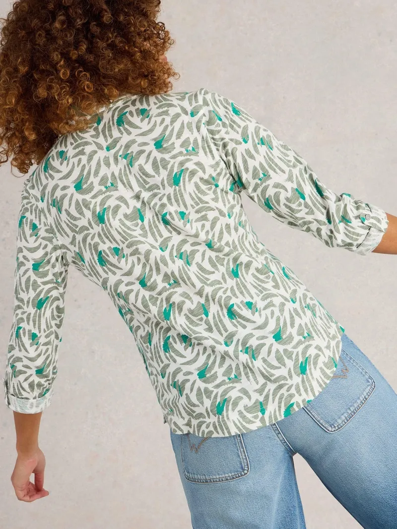 White Stuff Jerseybluse Annie - 52, Grün multi, – Produktbild 4 von 4