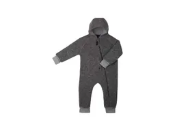 Pure pure by Bauer PURE PURE by Bauer Baby Overall mit Kapuze Bio-Schurwolle Walk grau-melange Gr. 62/68 – Produktbild 1 von 1