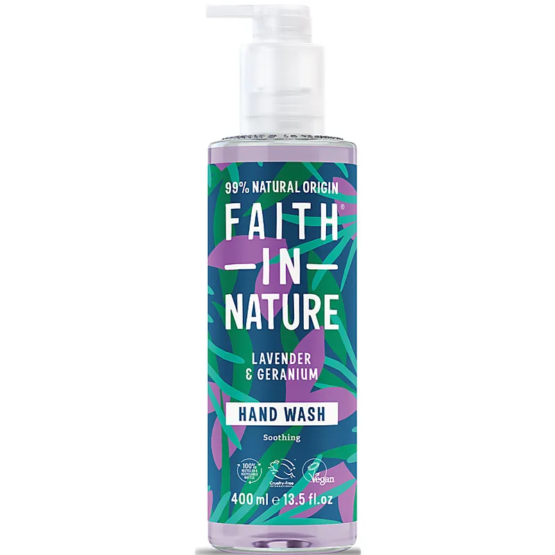 Faith in Nature Faith in Nature Lavender & Geranium Handseife 400ml – Produktbild 1 von 1
