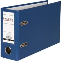 Falken 10 Falken Ordner, kaschierter Karton PP, 250 g/m², DIN A5 quer, RB 80 mm, blau – Produktbild 1 von 1