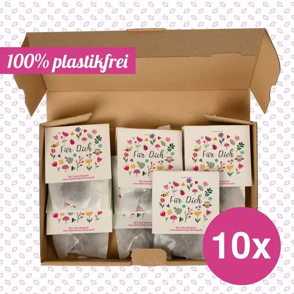 Ideenverlag Hamburg Ideenverlag Hamburg 10 x „Für Dich“ Samenbomben im Tütchen mit Wildblumensaatgut – Produktbild 4 von 4